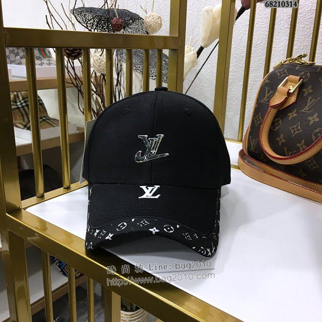 LV男女同款帽子 路易威登重工刺繡棒球帽鴨舌帽  mm1395